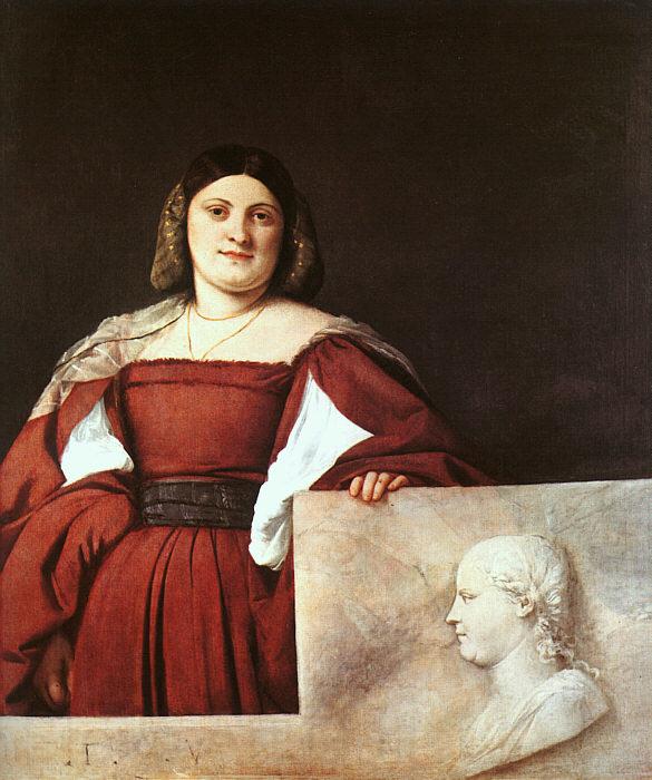  Titian Portrait of a Woman called La Schiavona Norge oil painting art